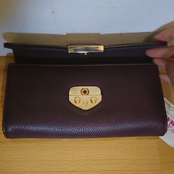 Clarks 'Rico Chantal Burgundy' Combi Wallet - Stylish Purple, New with Tags! - Picture 13 of 16
